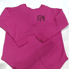 BLOOPER CLOTHING: Monogrammed Open Back Sweatshirt