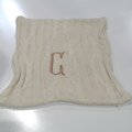 BLOOPER ACCESSORY: Monogrammed Cable Knit Pillow Sham