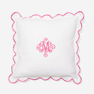 Monogrammed Scalloped Pillow Sham | Pink