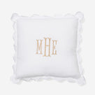 Monogrammed Scalloped Pillow Sham | White
