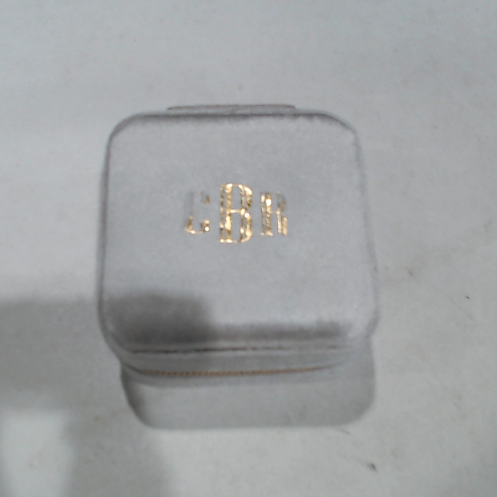BLOOPER ACCESSORY: Monogrammed Velvet Travel Jewelry Case