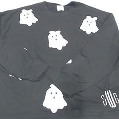 BLOOPER CLOTHING: Monogrammed Sequin Ghost Sweatshirt