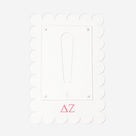 Delta Zeta Scalloped Picture Frame | Clear