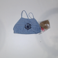 BLOOPER SWIM: Monogrammed High Neck Bikini Top