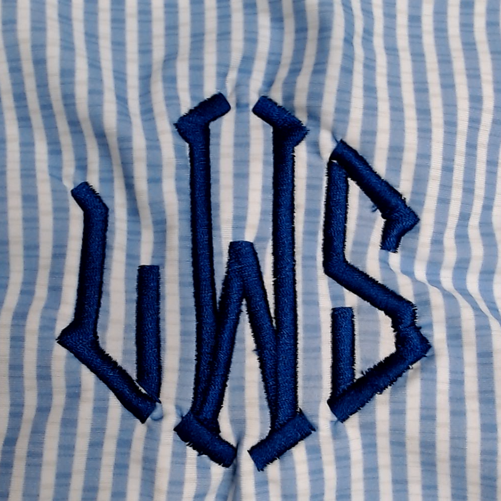 BLOOPER SWIM: Monogrammed High Neck Bikini Top