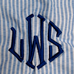 BLOOPER SWIM: Monogrammed High Neck Bikini Top