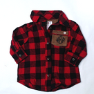 BLOOPER KIDS: Monogrammed Kids Plaid Layering Tunic