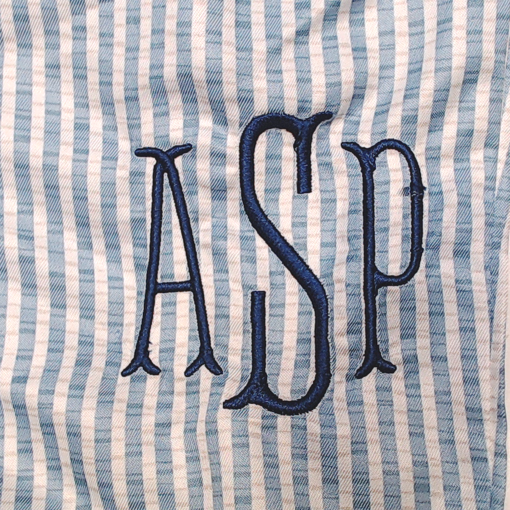 BLOOPER KIDS: Monogrammed Boys Swim Trunks