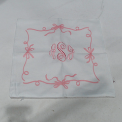 BLOOPER ACCESSORY: Monogrammed Bow Pillow Sham