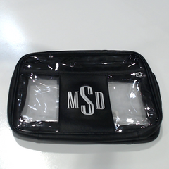 BLOOPER ACCESSORY: Monogrammed Clear Toiletry Case