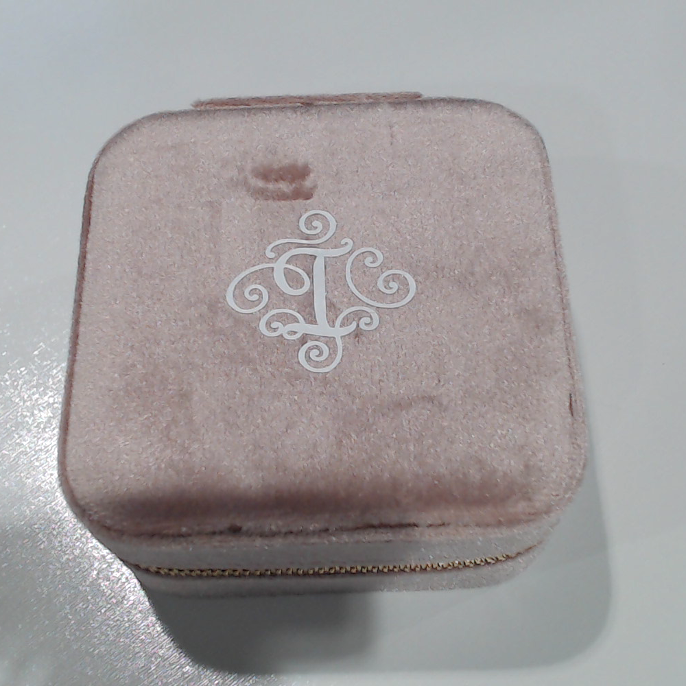 BLOOPER ACCESSORY: Monogrammed Velvet Travel Jewelry Case