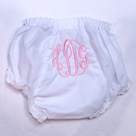BLOOPER KIDS: Monogrammed White Eyelet Baby Bloomers