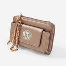 Monogrammed Phone Wallet Wristlet | Champagne