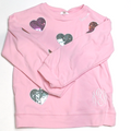 BLOOPER KIDS: Monogrammed Kids Sequin Hearts Sweatshirt