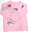 BLOOPER KIDS: Monogrammed Kids Sequin Hearts Sweatshirt