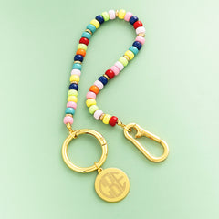 multi keychain on green