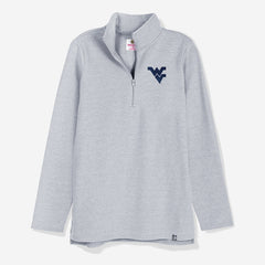 west virginia mountaineers pullover sweatshirt in heathered grey