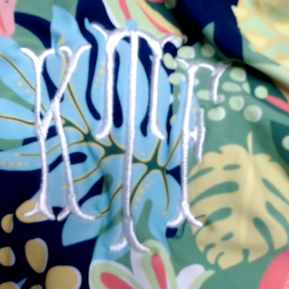 BLOOPER SWIM: Monogrammed Ruched Tankini