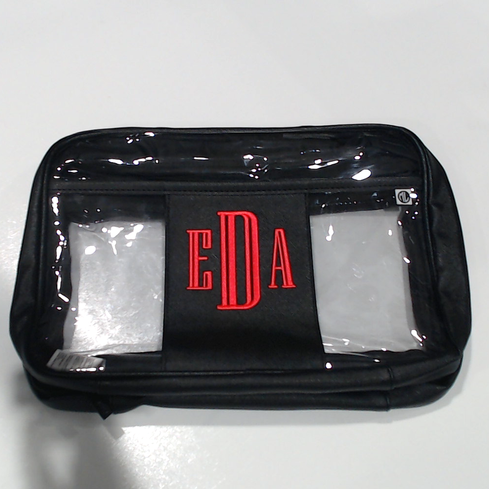 BLOOPER BAG: Monogrammed Clear Toiletry Case