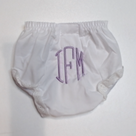 BLOOPER KIDS: Monogrammed White Eyelet Baby Bloomers