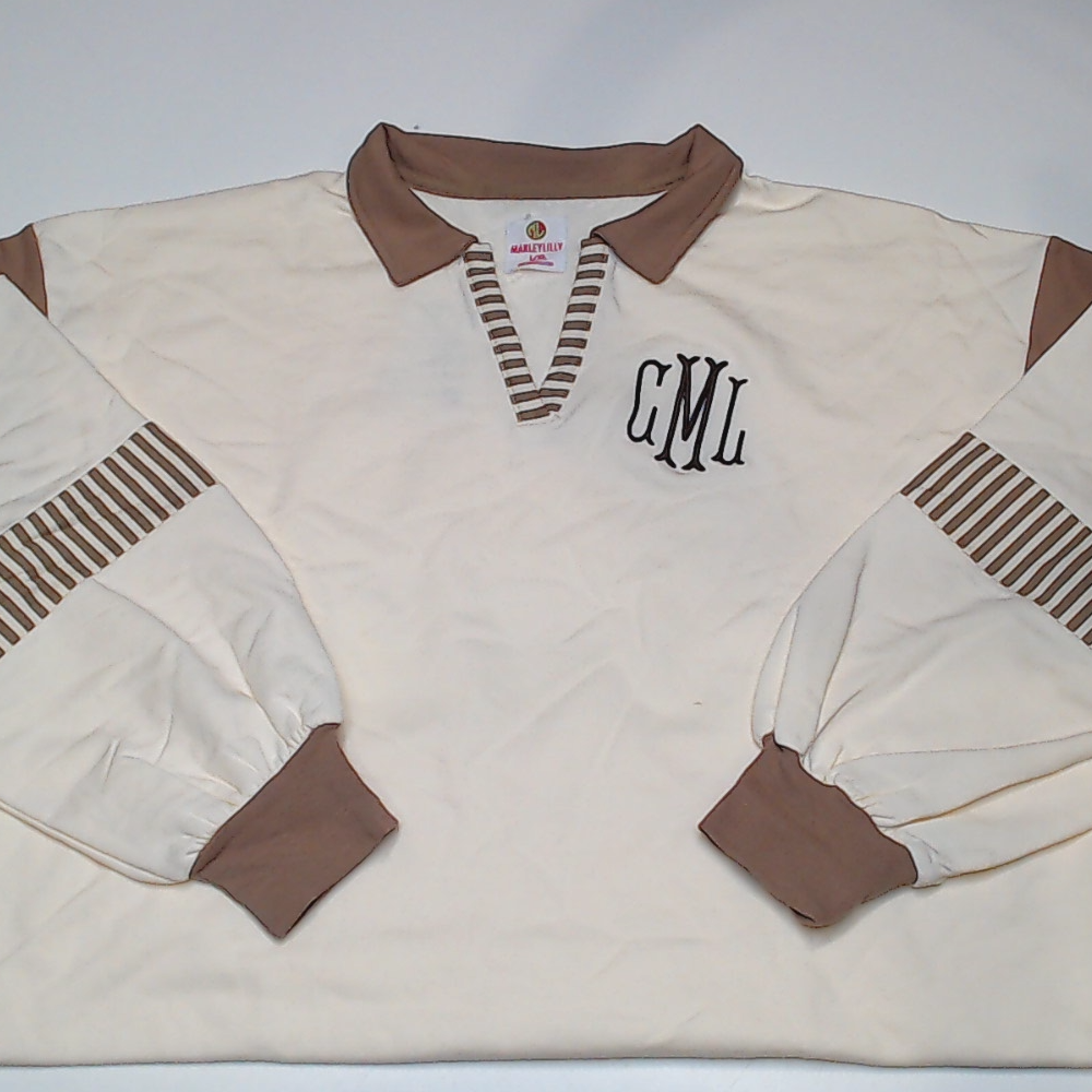 BLOOPER CLOTHING: Monogrammed Colorblock Sweatshirt