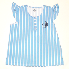 BLOOPER CLOTHING: Monogrammed Ruffle Top