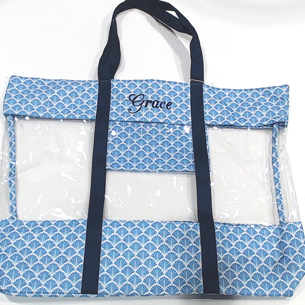 BLOOPER BAG: Monogrammed Clear Beach Tote