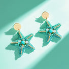 Monogrammed Starfish Earrings | Blue