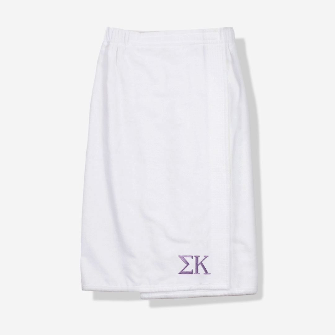 Sigma Kappa Towel Wrap | White