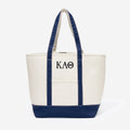 Kappa Alpha Theta Large Canvas Tote | Ivory/Navy