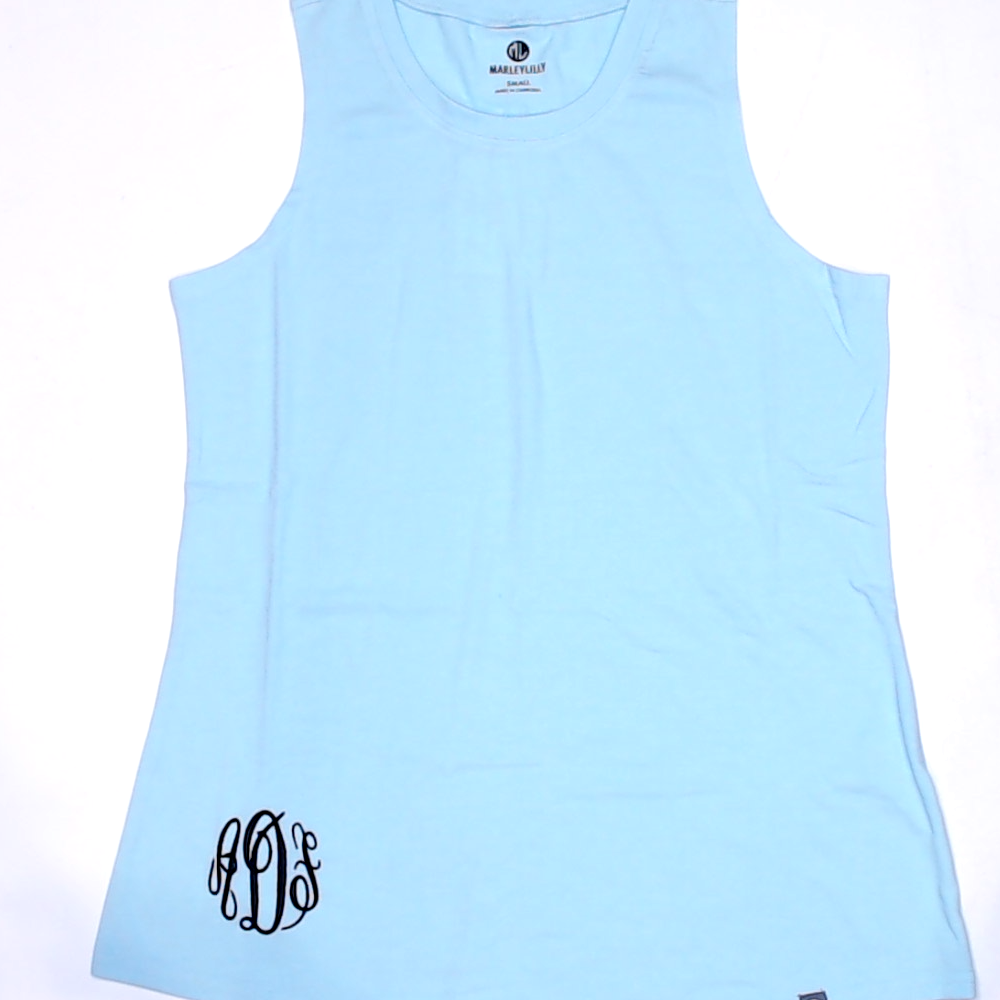 BLOOPER CLOTHING: Monogrammed Basic Tank Top