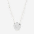 kappa delta silver delicate disc necklace