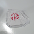 BLOOPER KIDS: Monogrammed White Eyelet Baby Bloomers