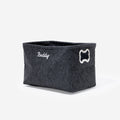 Personalized Pet Storage Basket | Charcoal