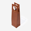Personalized Wine bag in camel