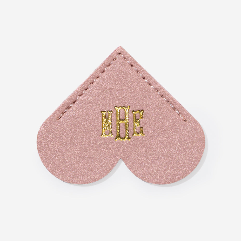 Personalized corner bookmark in blush