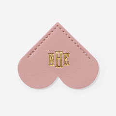 Personalized corner bookmark in blush