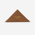 Personalized corner bookmark in brown