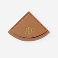 Personalized corner bookmark in camel