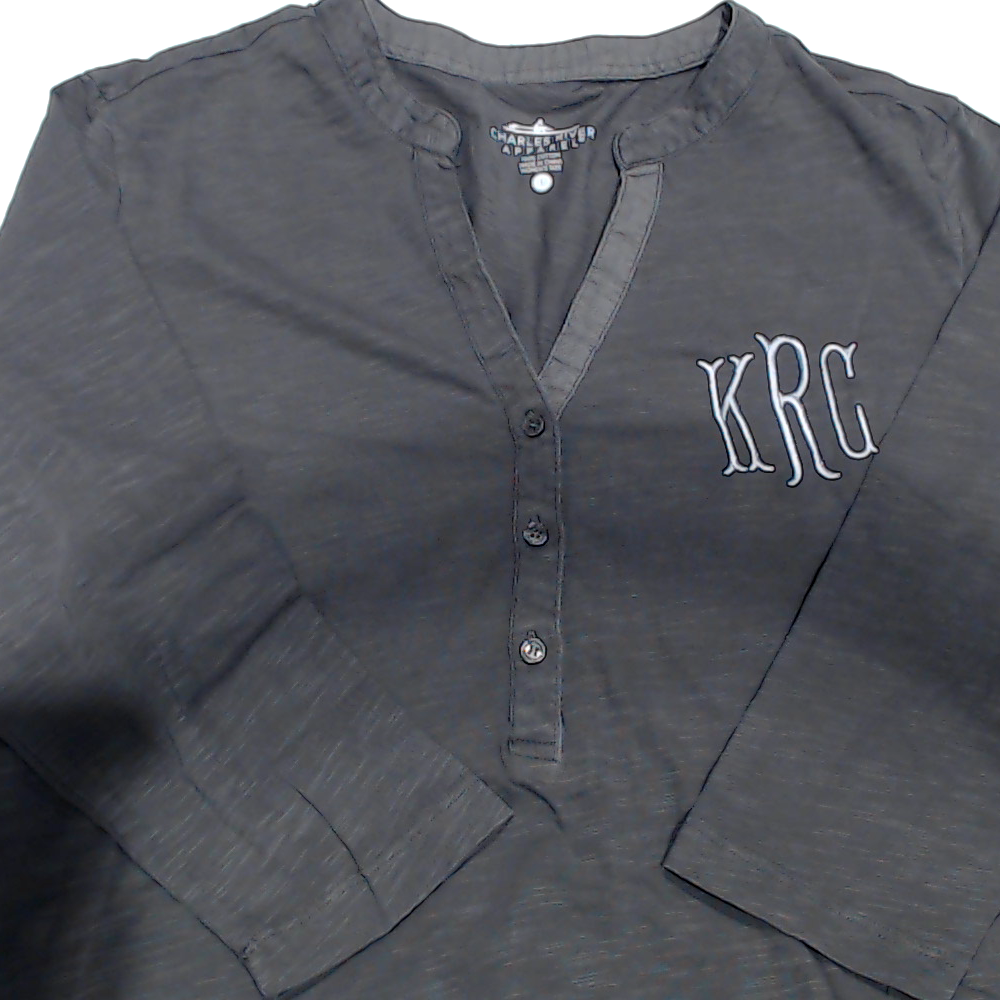 BLOOPER CLOTHING: Monogrammed Henley