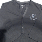 BLOOPER CLOTHING: Monogrammed Henley