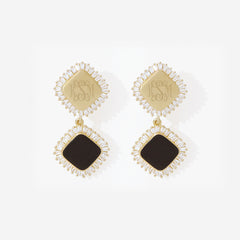 Monogrammed Elevated Dangle Earrings