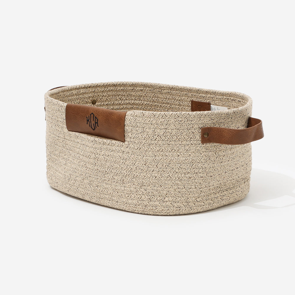 Personalized Basket in Khaki