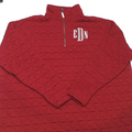 BLOOPER CLOTHING: Monogrammed Quilted Quarter Zip Pullover