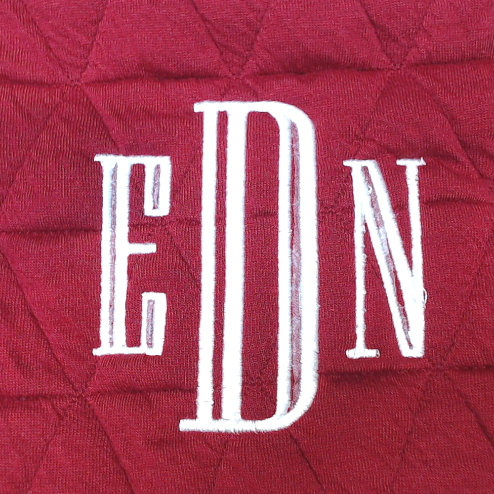 BLOOPER CLOTHING: Monogrammed Quilted Quarter Zip Pullover