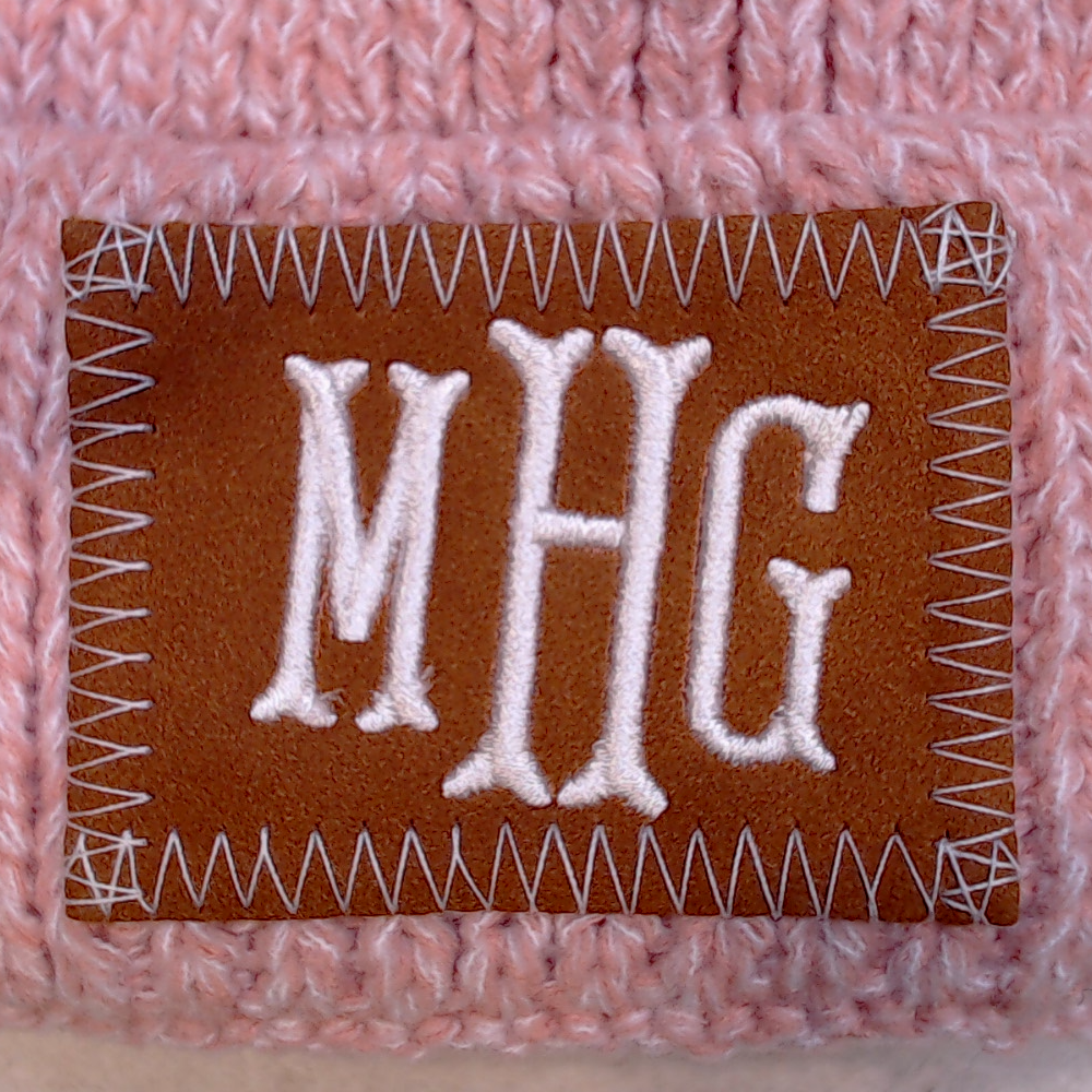 BLOOPER KIDS: Monogrammed Kids Pom Pom Beanie