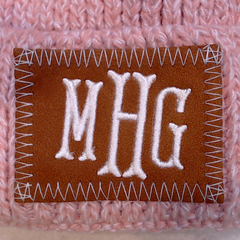 BLOOPER KIDS: Monogrammed Kids Pom Pom Beanie