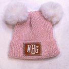 BLOOPER KIDS: Monogrammed Kids Pom Pom Beanie