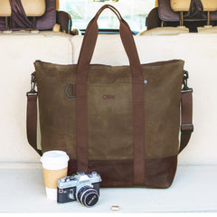 personalized brown waxed cotton cooler with name - updated