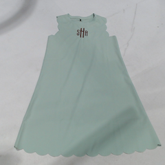 BLOOPER KIDS: Monogrammed Girls Scallop Dress